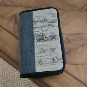 Eco-friendly Cd/Dvd Canvas Zipper Organizer Pouch W/ Recycle